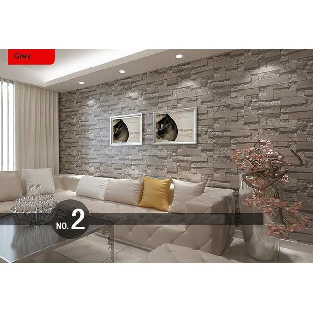 3D Brick Wall Stone Wallpaper