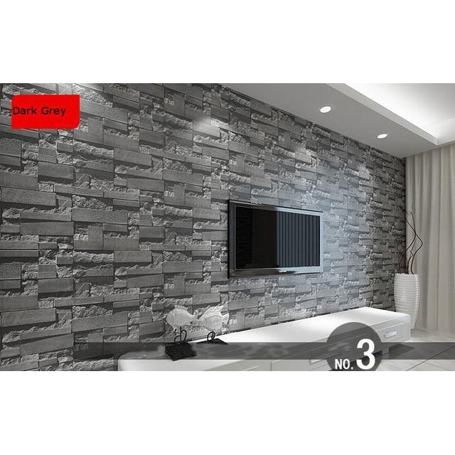 3D Brick Wall Stone Wallpaper
