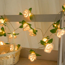 Rose Flower String Battery Powered Fairy Lights