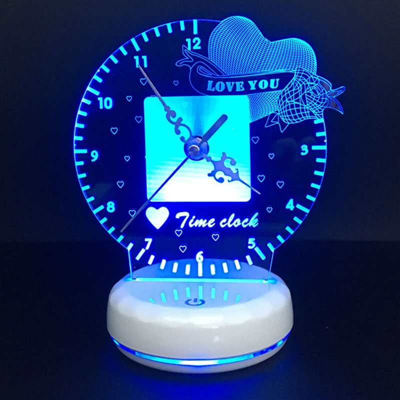 Time Clock Led Night Light Lamp
